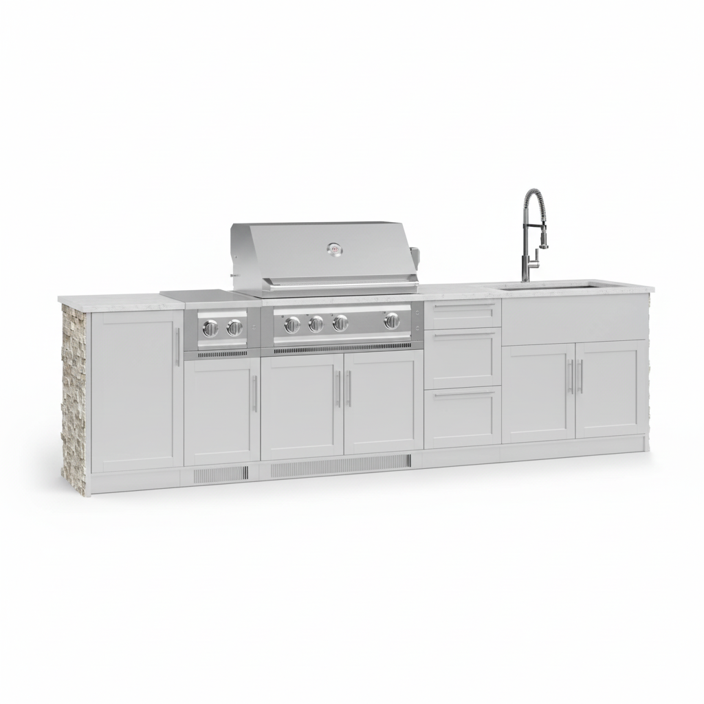 Signature Series 7PC Custom Outdoor Kitchen · 304 Stainless Steel · Shaker Door