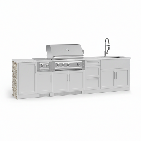 Signature Series 7PC Custom Outdoor Kitchen · 304 Stainless Steel · Shaker Door